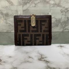 90s FENDI フェンディ 二つ折り財布 ズッカ キャンバス 金具 ロック 90s FENDI フェンディ 二つ折り財布 ズッカ キャンバス 金具