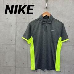 NIKE GOLF ゴルフウェア ポロシャツ メンズ 灰/蛍光イエロー