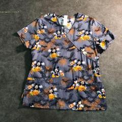 【Disney】ハロウィン 総柄 古着usedTSM12 コスプレ 着物 作務衣