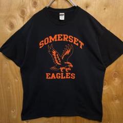 サマセットイーグルス カレッジロゴ ブラック XL Tシャツ 半袖 USA古着