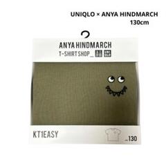 新品！ユニクロアニヤハインドマーチKT1EASYクルーネックT130cmグリーン
