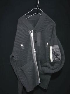 sacai 23AW ニット カーディガン ブルゾン MA-1 ブラック 4