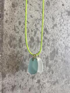 シーグラス　海の煌めきネックレス　ハンドメイド