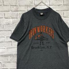 USA製90sヴィンテージTシャツ！シングルステッチ　グレー半袖古着　XL74