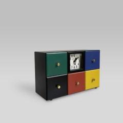 美品 80s スペースネオンクロック ポストモダン 時計 箱付き