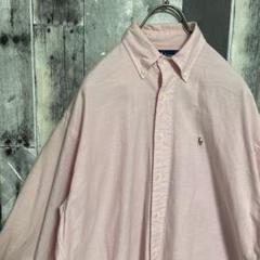 ラルフローレンRalph Lauren　長袖　オクスフォードシャツ　BD　ピンク