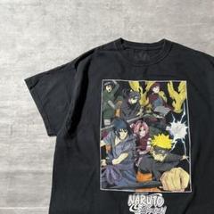 【ツラ抜群、希少XLサイズ】NARUTO古着アニメTシャツ黒我愛羅サスケ木の葉