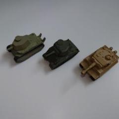 ガールズ&パンツァー　プルバックタンク　3個セット