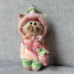 あみぐるみ 編みぐるみ 手編み 人形 棒針編み handmade