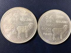 長野五輪記念5000銀貨(２個) 楽天市場】【記念硬貨】長野オリンピック記念 5000円銀貨