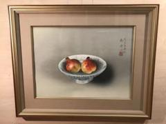 速水御舟　「鍋島の皿に柘榴」　木版画　作品証明シール有り 速水御舟 「鍋島の皿に柘榴」 木版画 作品証明シール有り - メルカリ