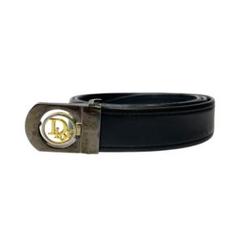 良品 Christian Dior 3029 ベルト レザー 本革 ブラック