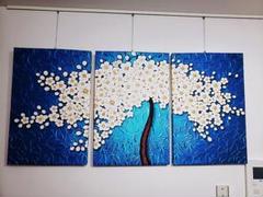 絵画 桜の木 アートパネル 3パネルセット
