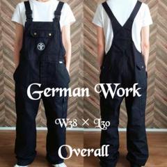 ドイツ/German ダブルニーオーバーオール/サロペット 黒古着/W38L30 ドイツ/German ダブルニーオーバーオール/サロペット 黒古着/W38L30