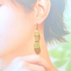 008 ☆ハンドメイド イエロービーズピアス☆