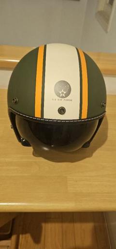 希少　アルファ　ALPHAオリーブグリーン ジェットヘルメット　バイク用 希少アルファALPHAオリーブグリーン ジェットヘルメットバイク用