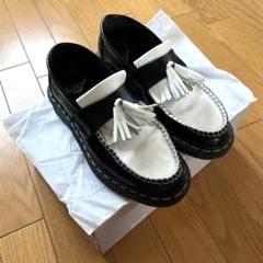 【超お買い得！】 Martens Dr. フリンジ付きローファー メルカリ - UK3 EU36 黒/白 靴