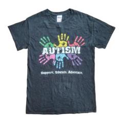 THE古着！GILDANハンドプリントTシャツ マルチカラー Ｓ ブラック丸胴