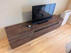 【引き取り限定】ダークブラウン 木製 テレビ台&テレビ