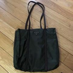 PRADA オリーブグリーン ナイロン トートバッグ ビンテージ