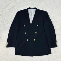 【完売】  DANLEGS 紺ブレザー ダブルジャケット 金ボタン ネイビー L ジャケット・アウター