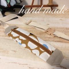handmade☆スリムボディバッグ 北欧風花柄×ベージュ