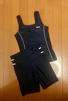 FILA 女の子用水着セット 160 ブラック