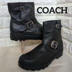 コーチ　Coach スエードファー　ショートブーツ　黒　24.5 コーチCoach スエードファーショートブーツ黒24.5