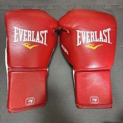 EVERLAST MXボクシンググローブ 赤 レースアップ 14オンス