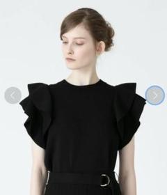【LOULOU WILLOUGHBY】フリルスリーブプルオーバー ブラック 美品のサムネイル