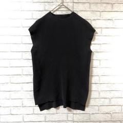 【todayful/トゥデイフル】ノースリーブ トップスFブラック シンプル