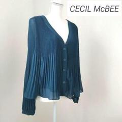 【CECIL McBEE】深め Vネック シフォン ブラウス【新品╱タグ付】