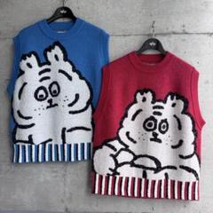 美品 小虎ベスト X ericoco ニットベスト 2色あり