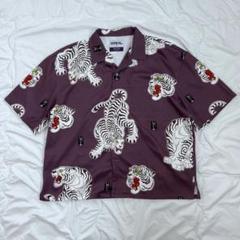美品 GIDEAL ジディール 浮世絵 開襟 半袖シャツ 虎 サイズ2