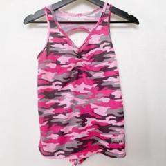 jazzercise ジャザサイズ 迷彩 カモフラ メッシュタンクトップ S