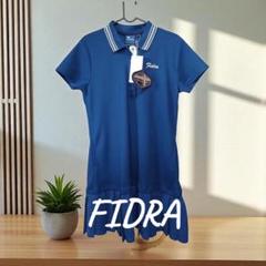 『新品』FIDRA ブルーポロドレス フリル裾