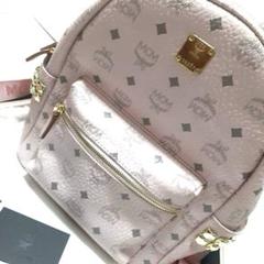 MCM ロゴ リュック パウダーピンク