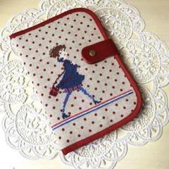 【クロスステッチ❤︎マルチケース】本革ホック サモイロフ ハンドメイド クロスステッチ❤︎マルチケース】本革ホック サモイロフ