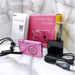 【美箱付完動品】Nikon COOLPIX S3700 ピンク　スレ有 美箱付完動品】Nikon COOLPIX S3700 ピンクスレ有