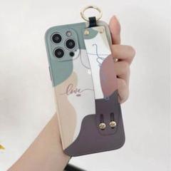 iPhone 13 Pro アート レトロ スマホケース キーホルダー付き