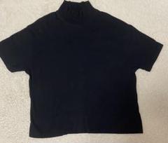 ZARA ザラ　Tシャツ　モックネック　ハイネック　黒　ブラック　半袖のサムネイル