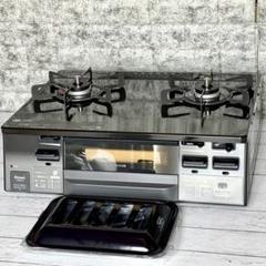 Amazon | リンナイ ガステーブル ガスコンロ ラクシエファイン プロパンガスLPG用 左強火力 両面焼グリル ココットプレート付属  ブラック/グレートーン KG66VAGL(LP) | リンナイ(Rinnai) | ガステーブル