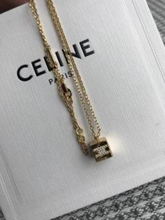 CELINE セリーヌ サイコロネックレス ゴールド ロゴあり m37843646740_1.jpg?1750082742