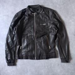 【返品?交換対象商品】 BULLY パンチングレザー AP06 ブラウン シングルライダース ジャケット・アウター