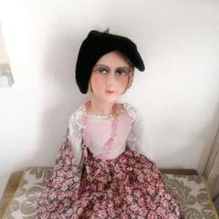 ◇◆フランスアンティーク 黒いベルベット帽子のブドワールドール ソファドール◆◇