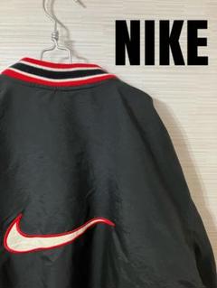 NIKE ナイキ ナイロンプルオーバー ビッグロゴ 刺繍 銀タグ 90s 古着