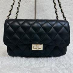 美品 Maison Vincent チェーン ショルダーバッグ キルティング
