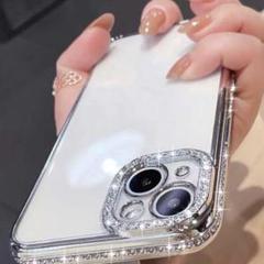 iPhone 13mini ケース ラインストーン + 保護フィルム