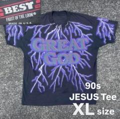 90s jesus ジーザス サンダー Tシャツ XL