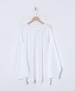 COMOLI フットボールTシャツ メンズ 七分丈 カットソー ホワイト 1